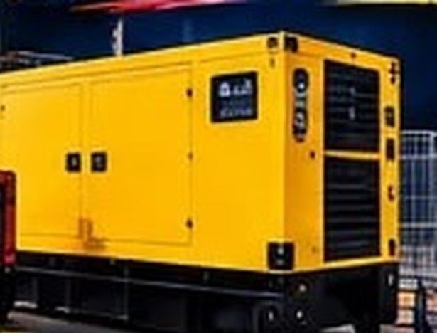 Large yellow industrial generator for event power hire